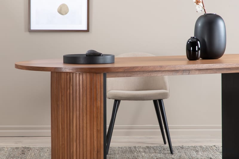 Bianca Matbord 200 cm Ovalt - Valnötsbrun - Möbler - Matplats - Matbord & köksbord