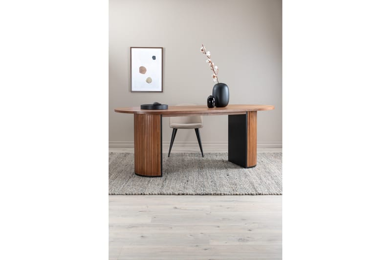 Bianca Matbord 200 cm Ovalt - Valnötsbrun - Möbler - Matplats - Matbord & köksbord