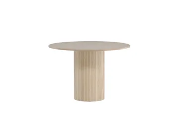 Bianca Runt Matbord 110 cm med Trä- och Ekutseende - Beige - Möbler - Matplats - Matbord & köksbord