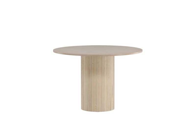 Bianca Runt Matbord 110 cm med Trä- och Ekutseende - Beige - Möbler - Matplats - Matbord & köksbord