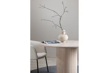 Bianca Runt Matbord 110 cm med Trä- och Ekutseende - Beige - Möbler - Matplats - Matbord & köksbord