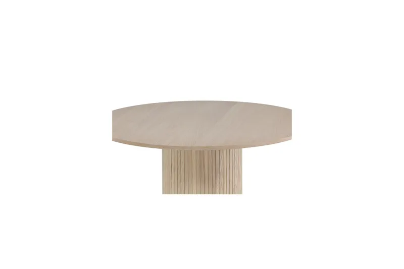 Bianca Runt Matbord 110 cm med Trä- och Ekutseende - Beige - Möbler - Matplats - Matbord & köksbord