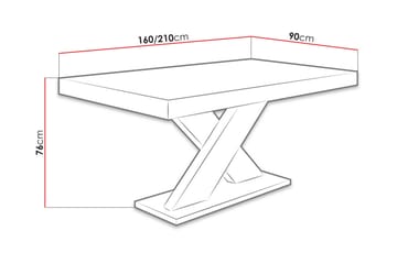 Bombax Utdragbart Rektangulärt Matbord 160–210 cm i Trä med Ekutseende - Beige - Möbler - Matplats - Matbord & köksbord