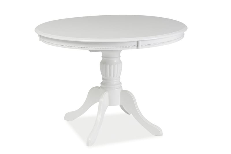 BONLEE Förlängningsbart Matbord 106-141 cm Ovalt Vit - Bord - Matbord & köksbord