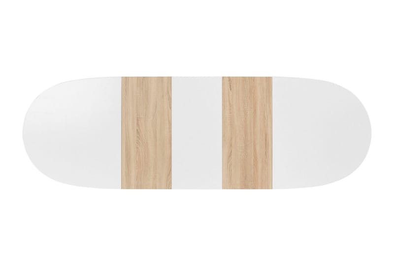 BOOKIS Matbord Ovalt 160 cm Vit/Natur - Möbler - Matplats - Matbord & köksbord