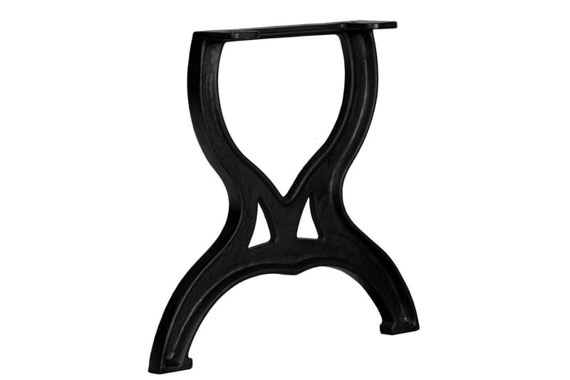 Bordsben för soffbord 2 st X-ram gjutjärn - Svart - Möbler - Tillbehör & accessoarer - Bordstillbehör - Bordsben
