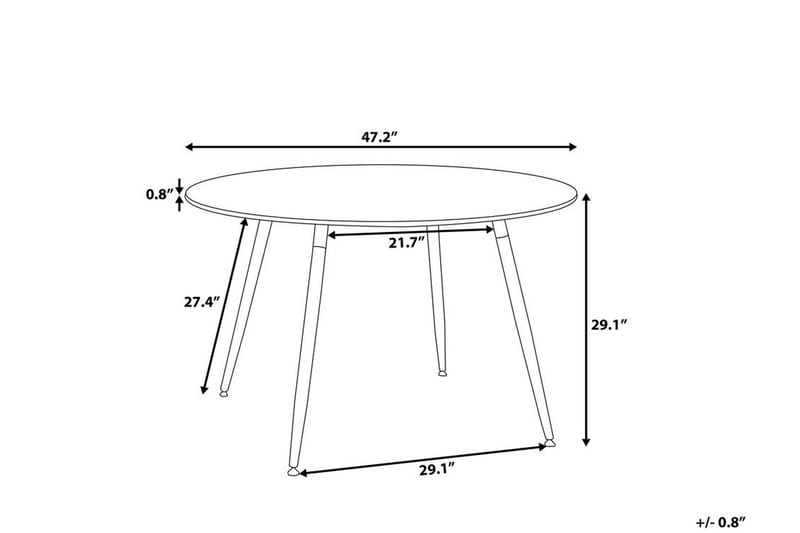Bovio Runt Matbord 120 cm i Trä - Svart - Möbler - Matplats - Matbord & köksbord