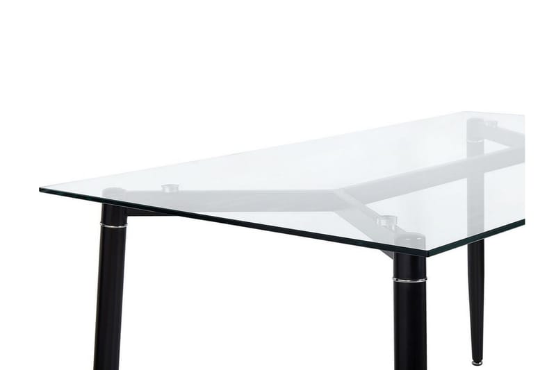 BRAXTED Matbord 150 cm Glas/Svart - Möbler - Matplats - Matbord & köksbord