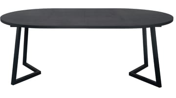 Matbord Brisjö inkl 2 Tillägg Ø120 - 200 cm - Svart - Möbler - Matplats - Matbord & köksbord