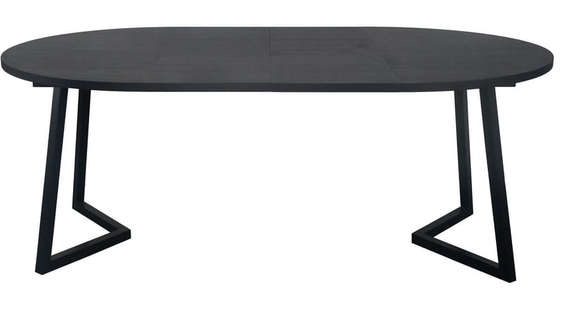 Matbord Brisjö inkl 2 Tillägg Ø120 - 200 cm - Svart - Möbler - Matplats - Matbord & köksbord