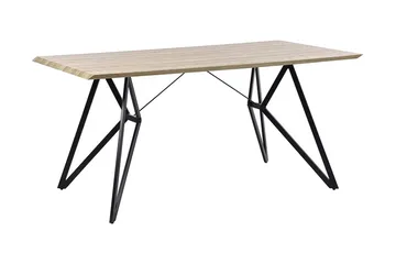 Buscot Matbord 160 cm - Ljust Trä/Svart - Möbler - Matplats - Matbord & köksbord