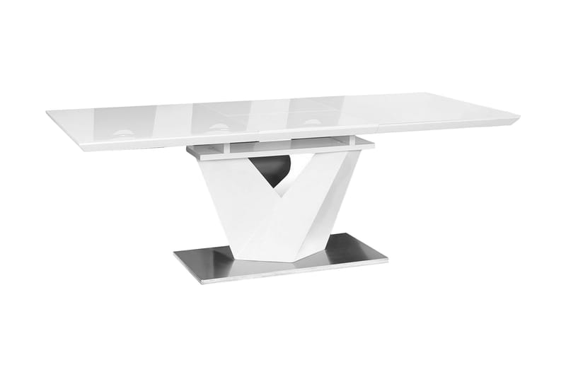CILLAN Matbord 160 cm Glas/Vit - Bord - Matbord & köksbord