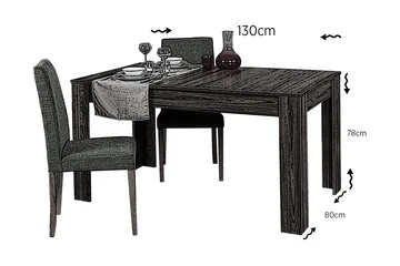 Comfortale Matbord Förlängningsbart - Ek/Brun - Möbler - Matplats - Matbord & köksbord