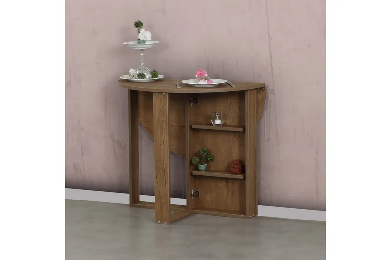 Comfortale Matbord Runt Hopfällbart - Mörk Ek - Möbler - Matplats - Matbord & köksbord