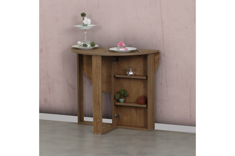 Comfortale Matbord Runt Hopfällbart - Mörk Ek - Möbler - Matplats - Matbord & köksbord