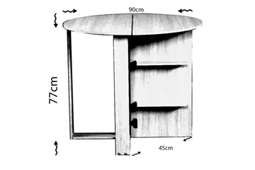Comfortale Matbord Runt Hopfällbart - Vit - Möbler - Matplats - Matbord & köksbord