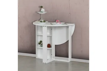 Comfortale Matbord Runt Hopfällbart - Vit - Möbler - Matplats - Matbord & köksbord
