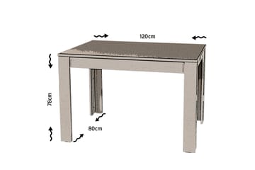 Comfortale Rektangulärt Matbord 120 cm i Trä med Ekutseende - Brun - Möbler - Matplats - Matbord & köksbord
