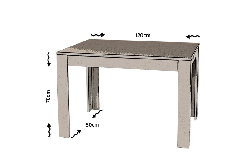 Comfortale Rektangulärt Matbord 120 cm i Trä med Ekutseende - Brun - Möbler - Matplats - Matbord & köksbord