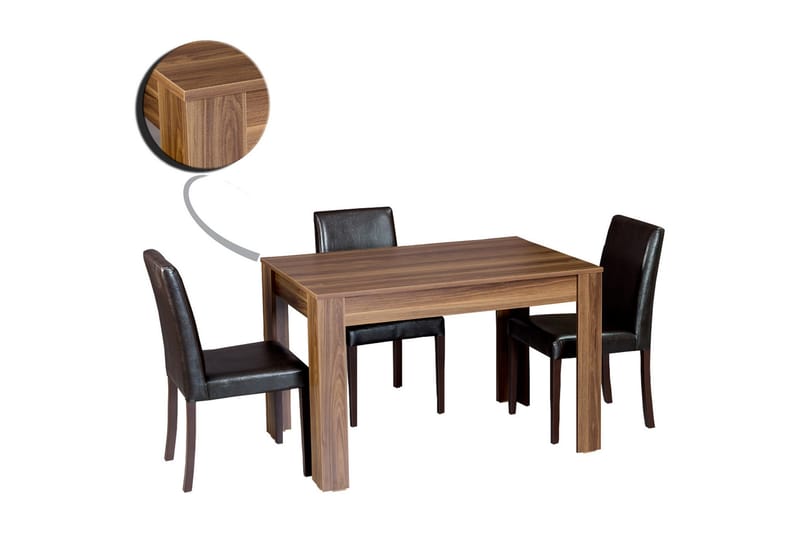 Comfortale Rektangulärt Matbord 120 cm i Trä med Ekutseende - Brun - Möbler - Matplats - Matbord & köksbord