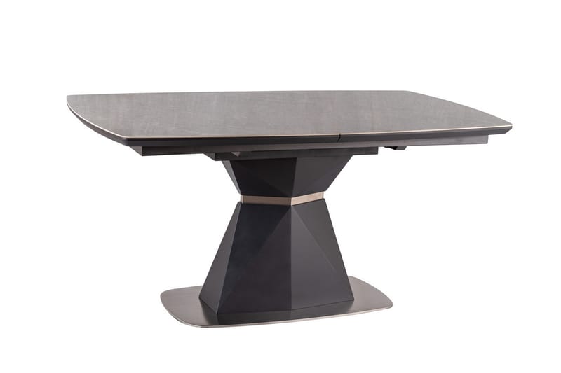 COQUINA Förlängningsbart Matbord 160 cm Keramik/Svart/Silver - Bord - Matbord & köksbord