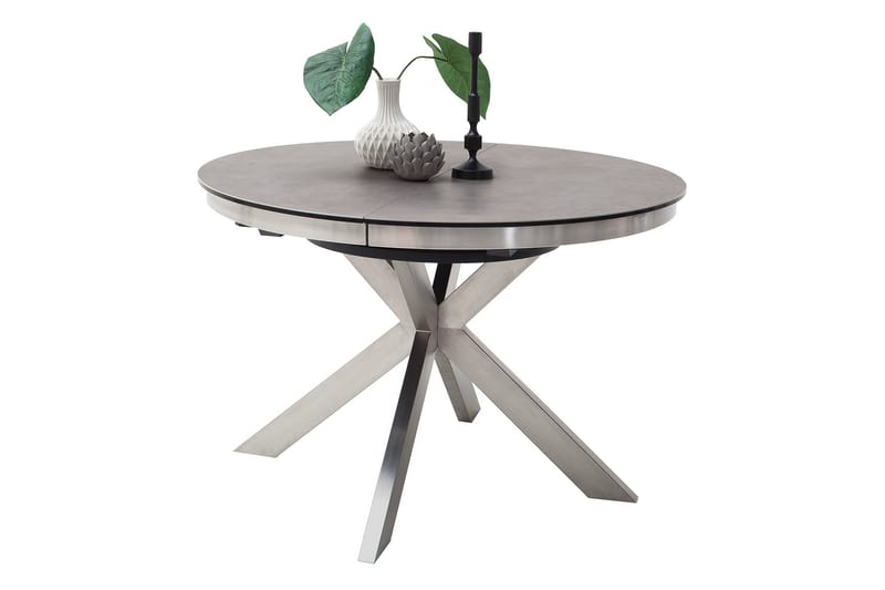 CUIDAD Förlängningsbart Matbord 120 cm Rund Antracit - Möbler - Matplats - Matbord & köksbord