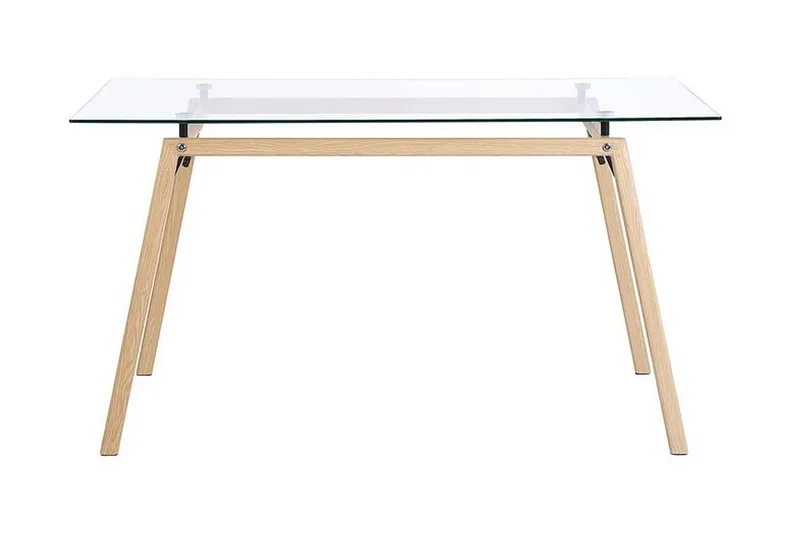 Demba Matbord 140 cm, Transparent/Ljust Trä