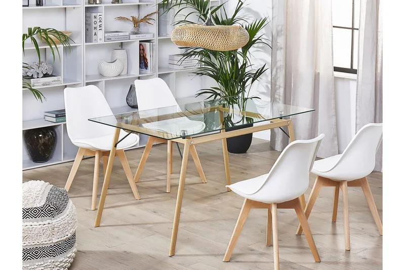 Demba Matbord 140 cm - Transparent/Ljust Trä - Möbler - Matplats - Matbord & köksbord