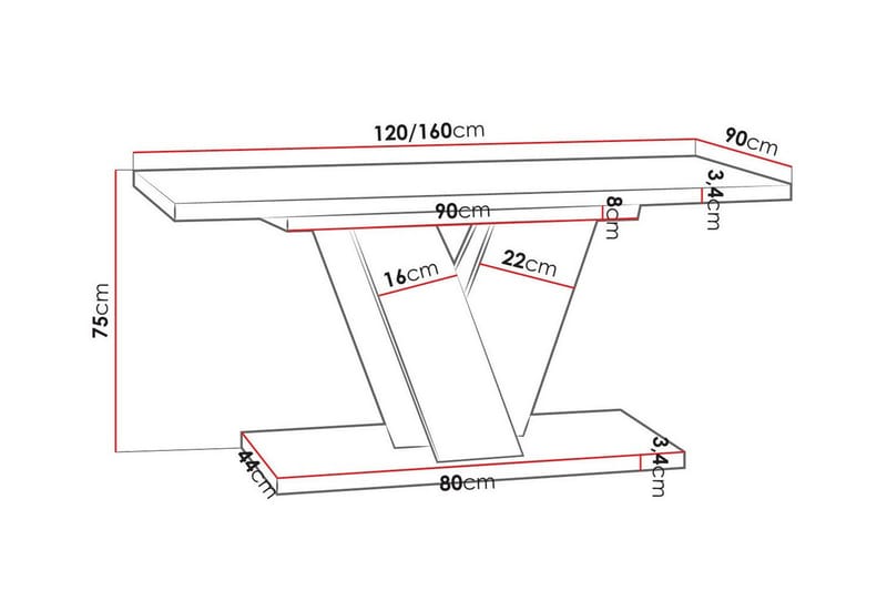 Denogal Matbord 90 cm Grey - Möbler - Matplats - Matbord & köksbord