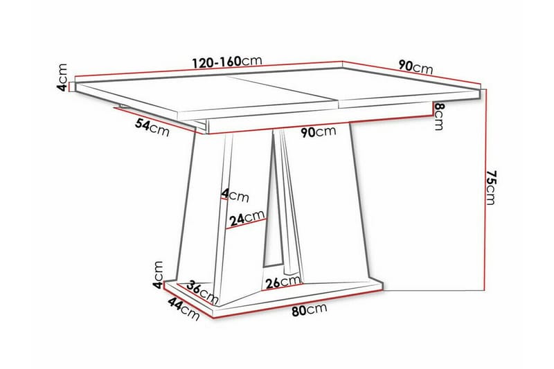 Denogal Matbord 90 cm Vit - Möbler - Matplats - Matbord & köksbord