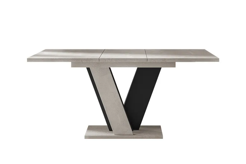 Denogal Utdragbart Rektangulärt Matbord 120 cm med Betongutseende - Ljusgrå - Möbler - Matplats - Matbord & köksbord