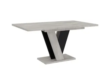 Denogal Utdragbart Rektangulärt Matbord 120 cm med Betongutseende - Ljusgrå - Möbler - Matplats - Matbord & köksbord