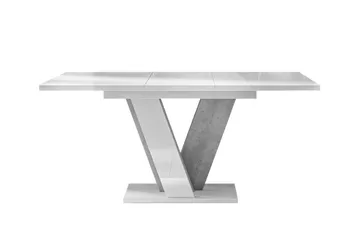 Denogal Utdragbart Rektangulärt Matbord 120 cm med Betongutseende - Vit - Möbler - Matplats - Matbord & köksbord