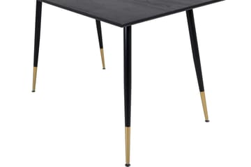 Dipp Rektangulärt Matbord 120 cm med Valnöts- och Metallutseende - Svart - Möbler - Matplats - Matbord & köksbord