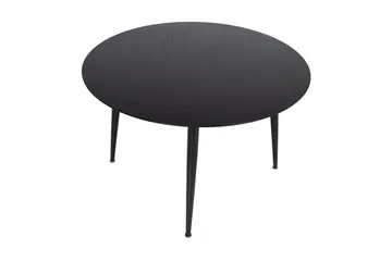Dipp Runt Matbord 115 cm i Trä med Mörkt Trä- och Metallutseende - Svart - Möbler - Matplats - Matbord & köksbord