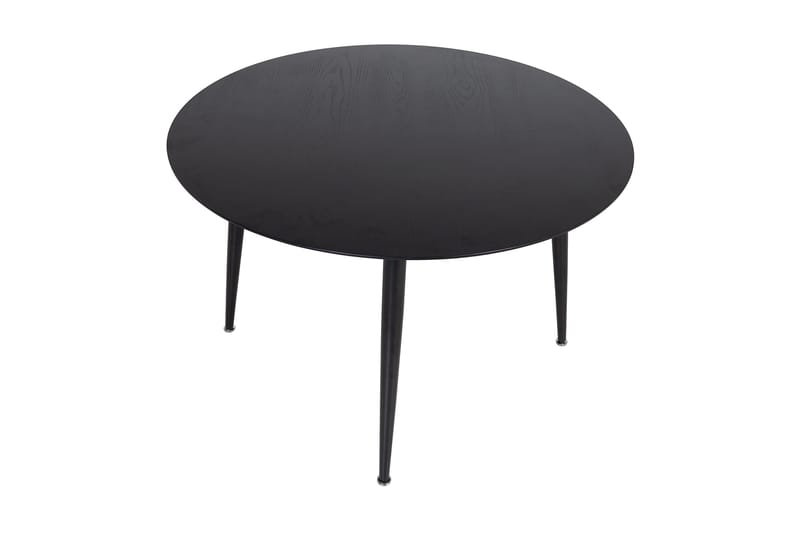 Dipp Runt Matbord 115 cm i Trä med Mörkt Trä- och Metallutseende - Svart - Möbler - Matplats - Matbord & köksbord