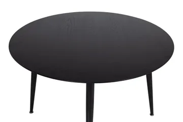 Dipp Runt Matbord 115 cm i Trä med Mörkt Trä- och Metallutseende - Svart - Möbler - Matplats - Matbord & köksbord