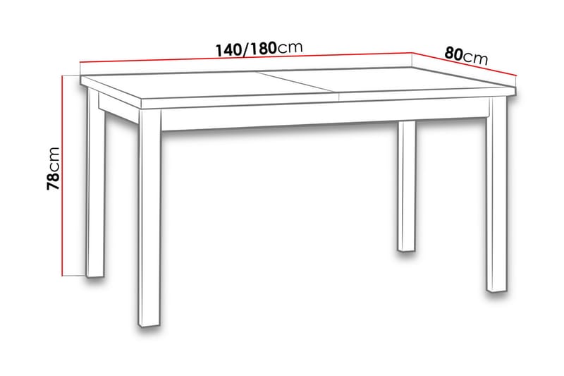ELANDRINA Matbord Ek/Vit - Ek/Vit - Bord - Matbord & köksbord