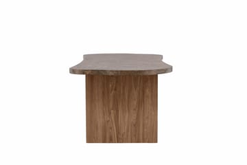Eleonora Stort Asymmetriskt Matbord 230 cm i Trä med Valnöts- och Marmorutseende - Brun - Möbler - Matplats - Matbord & köksbord