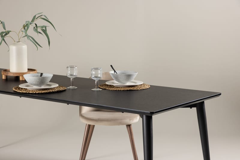 Ellis Stort Rektangulärt Matbord 230 cm med Metallutseende - Svart - Möbler - Matplats - Matbord & köksbord