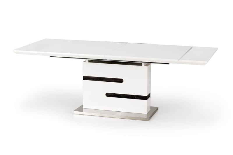ELOWEN Förlängningsbart Matbord 160 Vit/Grå - Bord - Matbord & köksbord