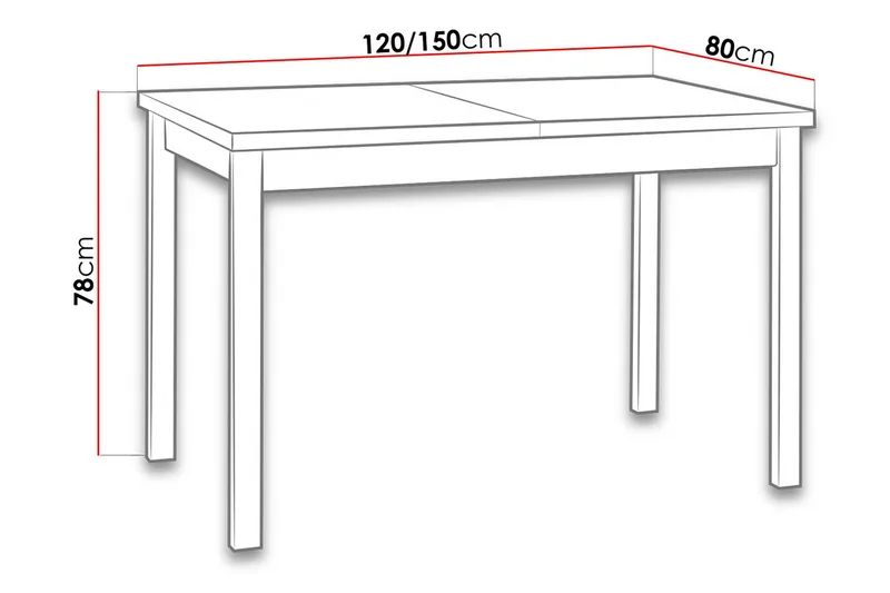 Ericka Matbord - Vit/Svart - Möbler - Matplats - Matbord & köksbord