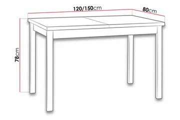 Ericka Matbord - Vit/Svart - Möbler - Matplats - Matbord & köksbord