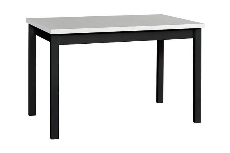 Ericka Utdragbart Rektangulärt Matbord 120 cm, Vit|Svart