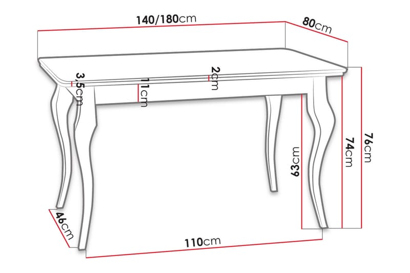 Ersholn Matbord - Vit - Möbler - Matplats - Matbord & köksbord