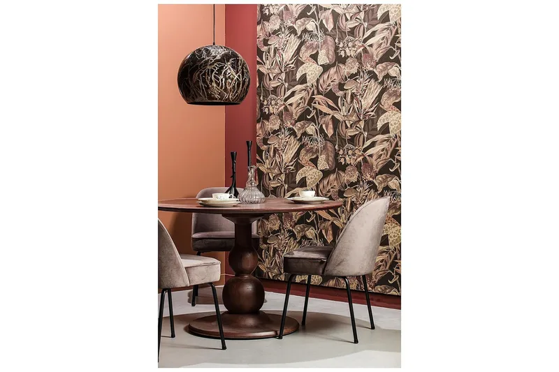 Escalarre Matbord 120 cm Runt - Mangoträ/Ljusbrun - Möbler - Matplats - Matbord & köksbord