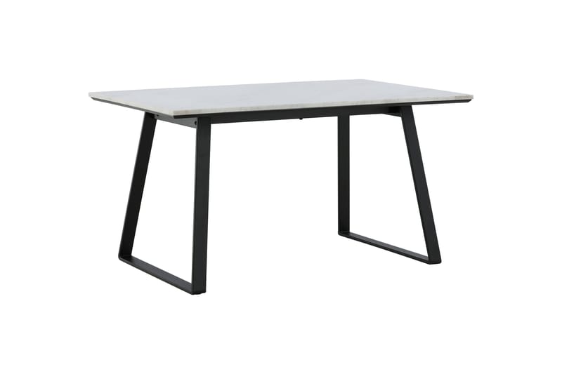 Estelle Rektangulärt Matbord 140 cm med Marmorskiva och Metallutseende - Vit - Möbler - Matplats - Matbord & köksbord
