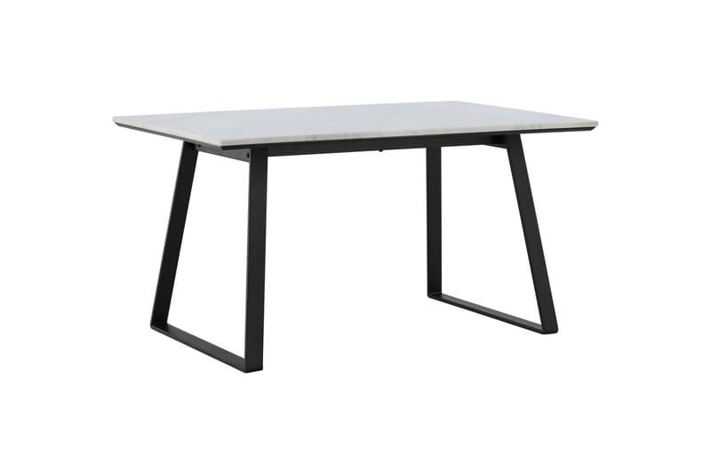 Estelle Rektangulärt Matbord 140 cm med Marmorskiva och Metallutseende - Vit - Möbler - Matplats - Matbord & köksbord