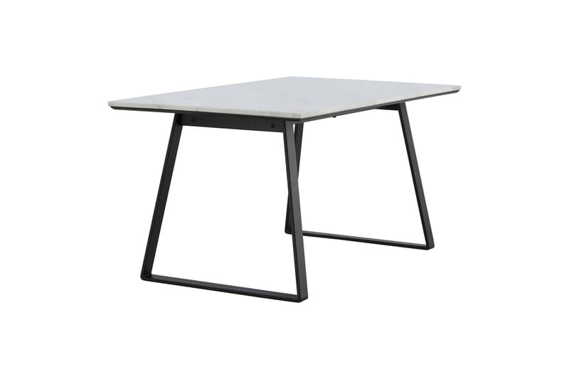 Estelle Rektangulärt Matbord 140 cm med Marmorskiva och Metallutseende - Vit - Möbler - Matplats - Matbord & köksbord