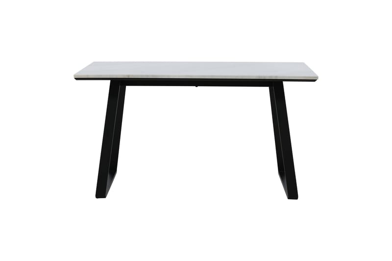 Estelle Rektangulärt Matbord 140 cm med Marmorskiva och Metallutseende - Vit - Möbler - Matplats - Matbord & köksbord